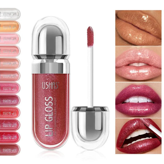 12 Colors Glitter Lips Gloss Long Lasting Diamond Pearlescent Metallic Liquid Lipstick Moisturizing Lip Glaze Cosmetics makeup