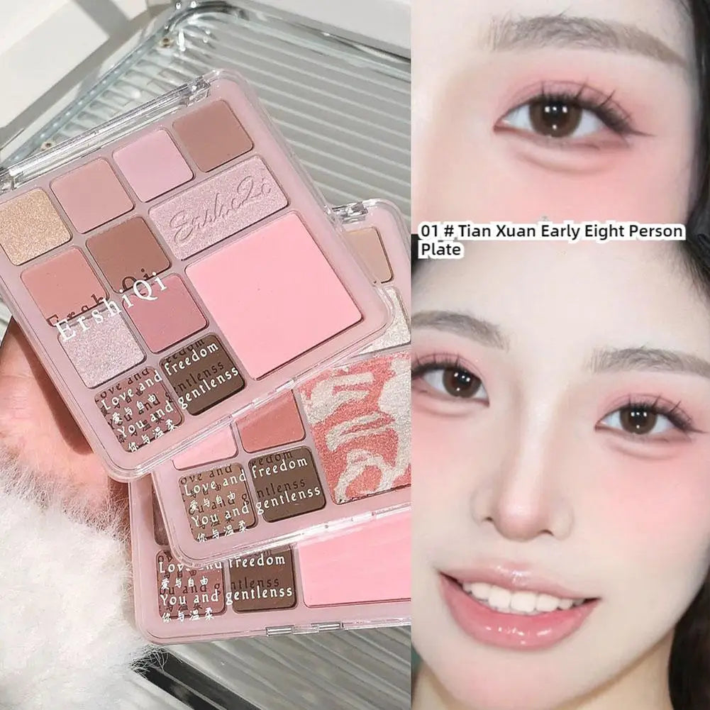 16Colors Pink Mist Eyeshadow Palette High Pigmented Daily Eye Shadow Makeup Eye Shadow Travel Makeup Palette All In One