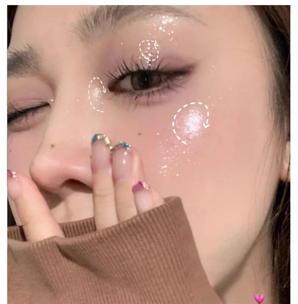 Liquid Eyeshadow Pearlescent Shimmer Silkworm Glitter Eyes Korean Makeup Fine Sparkling Eye Shadow Eyeliner Highlighter Cosmetic