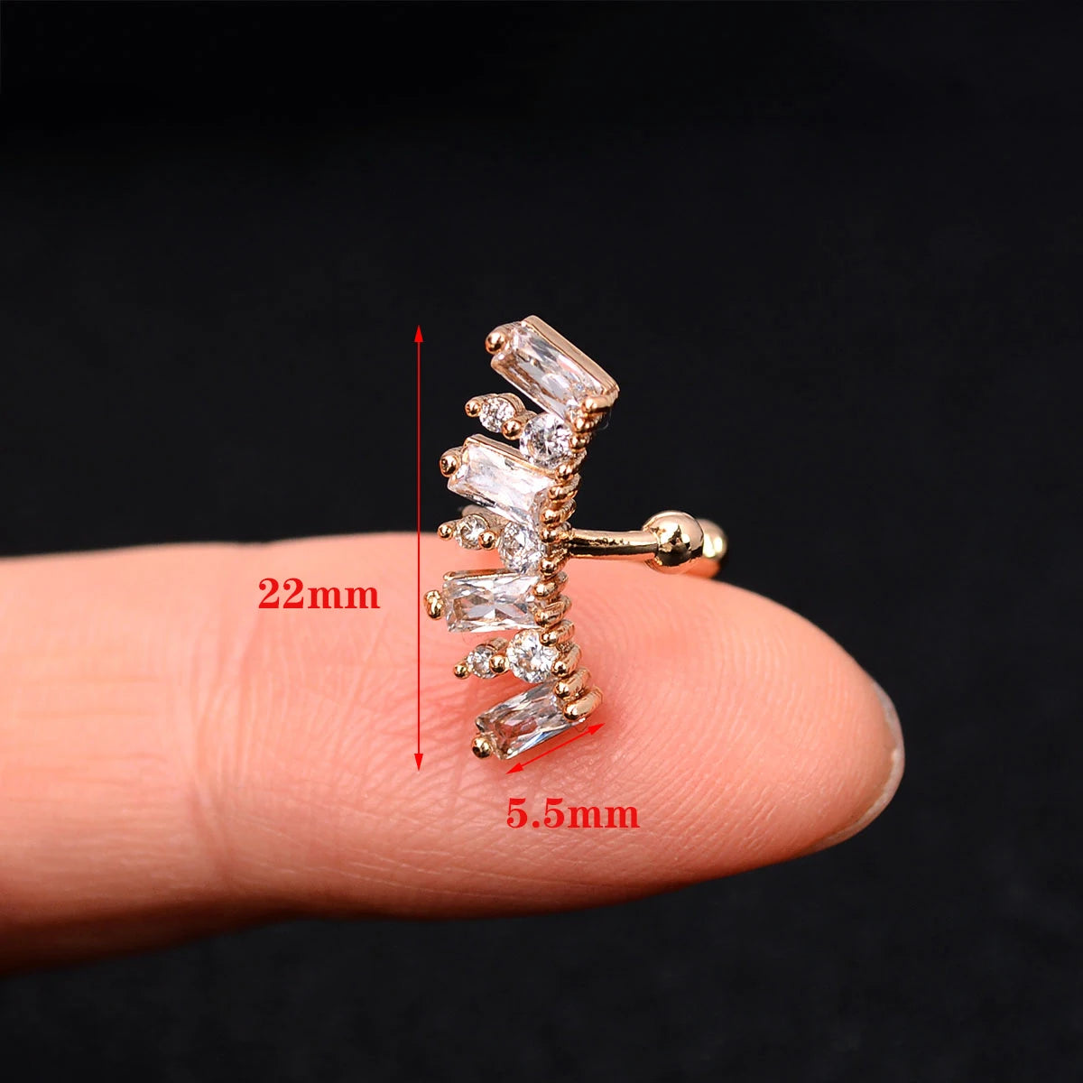 1Piece Helix Cartilage Conch Fake Without Hole Piercing Ear Cuffs Earcuff Wrap Rock Earring Non Piercing Women Clip Adjustable