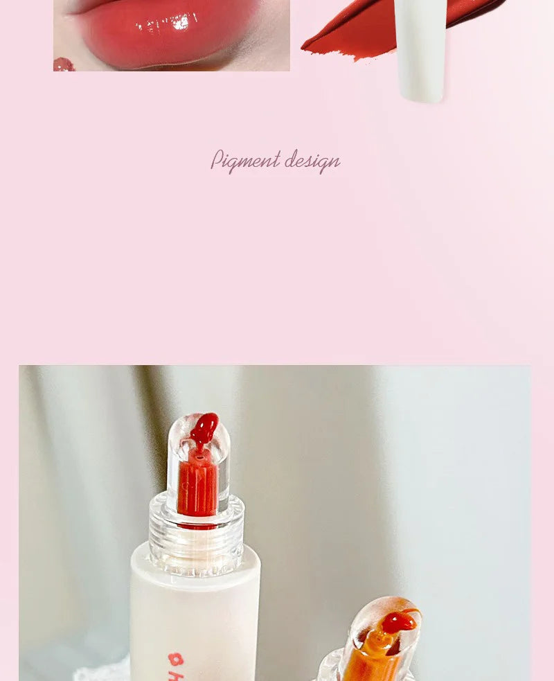 Crystal Jelly Lip Gloss Mirror Water Liquid Lipstick Moisturizing Long Lasting Sexy Red Lip Plumper Makeup Tint Korean Cosmetics