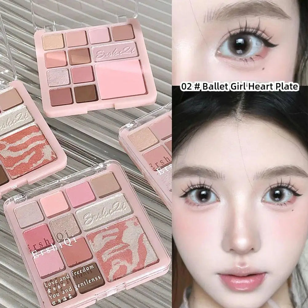 16Colors Pink Mist Eyeshadow Palette High Pigmented Daily Eye Shadow Makeup Eye Shadow Travel Makeup Palette All In One