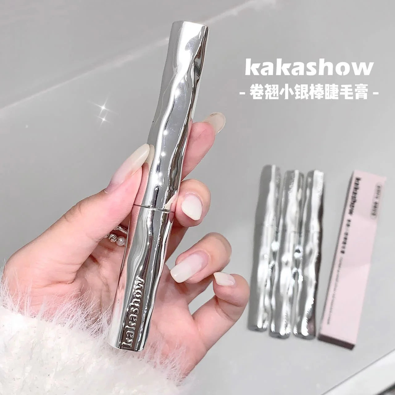 kakashow curling small silver wand mascara is waterproof and sweat-proof, naturally thick, long-lasting and non-smudged as a bas