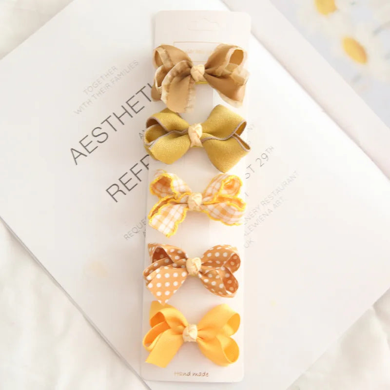 Hair clips for Children Children's Headwear Baby Hair Accessories Clip Bows For Girls All Cloth Hairpin