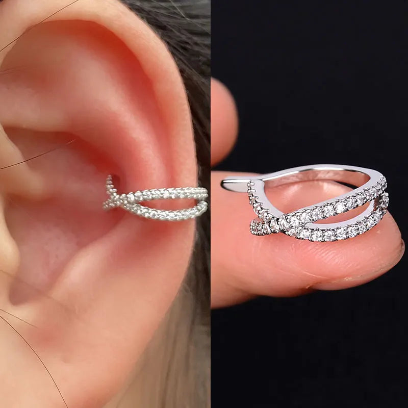 1Piece Helix Cartilage Conch Fake Without Hole Piercing Ear Cuffs Earcuff Wrap Rock Earring Non Piercing Women Clip Adjustable