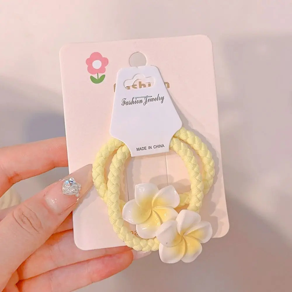 Hair Rope Plumeria Flower Hair Clip Hair Clip Hair Accessories Egg Flower BB Clip Traditional Mini Hair Claw Flower Barrette